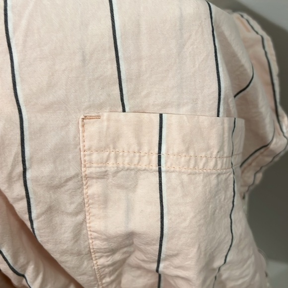 Old Navy Striped Cropped Utility Boyfriend Shirt - Picture 5 of 6
